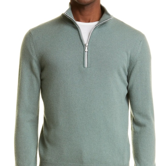 Eleventy Cashmere Quarter Zip Pullover - Picture 3 of 13